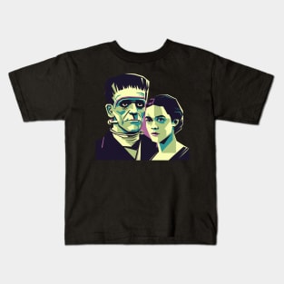 Wpap Frankenstein and Bride Kids T-Shirt